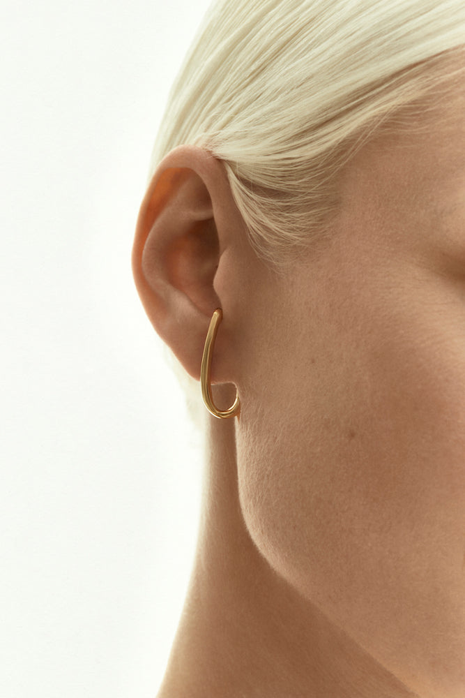 Oval Link Earrings | Gold