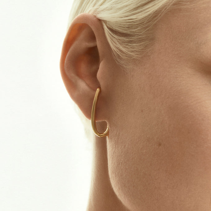 Oval Link Earrings | Gold