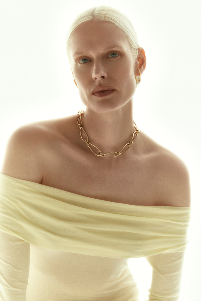 Oval Link Necklace | Gold