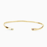 Collective Stone Cuff Bracelet | Solid Yellow Gold