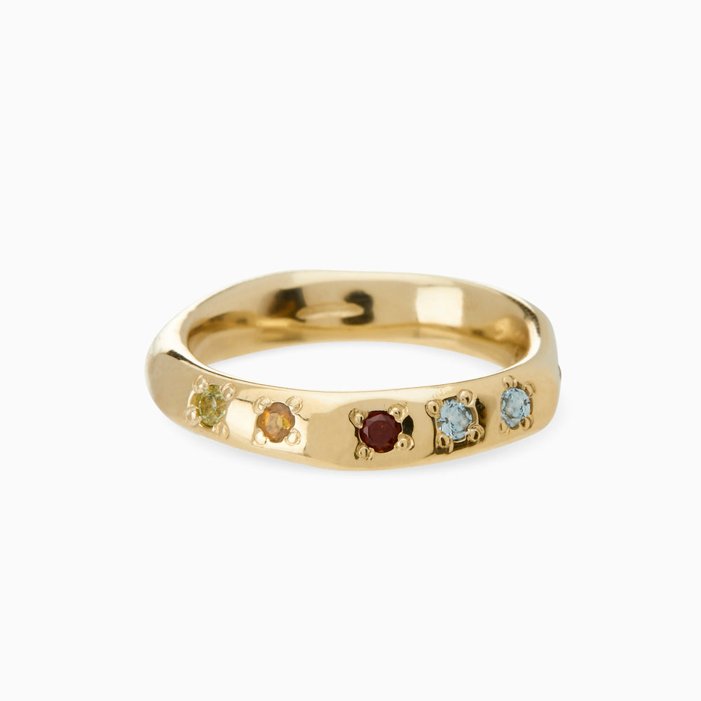 Collective Stone Ring | Solid Yellow Gold