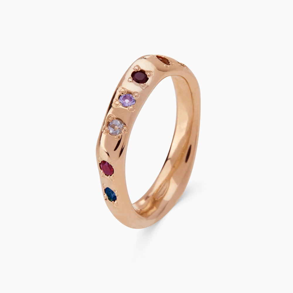 Collective Stone Ring | Solid Rose Gold