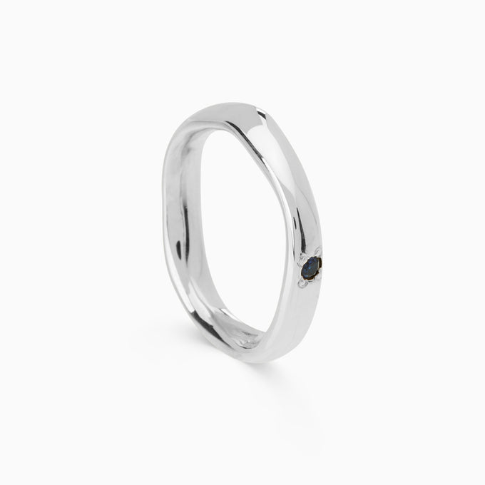 Collective Stone Ring | Solid White Gold