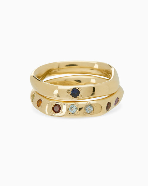 Collective Stone Ring | Solid Yellow Gold