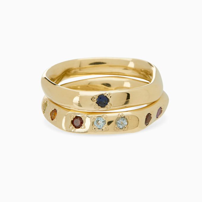 Collective Stone Ring | Solid Yellow Gold