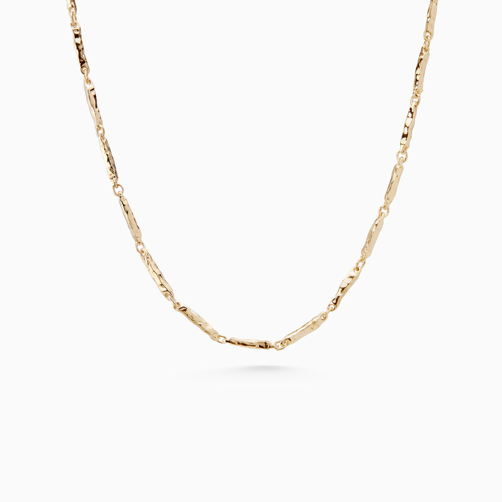 Classic Hammered Necklace | Yellow Gold