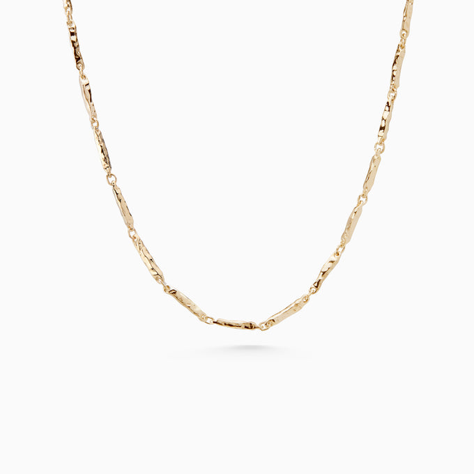 Classic Hammered Necklace | Yellow Gold
