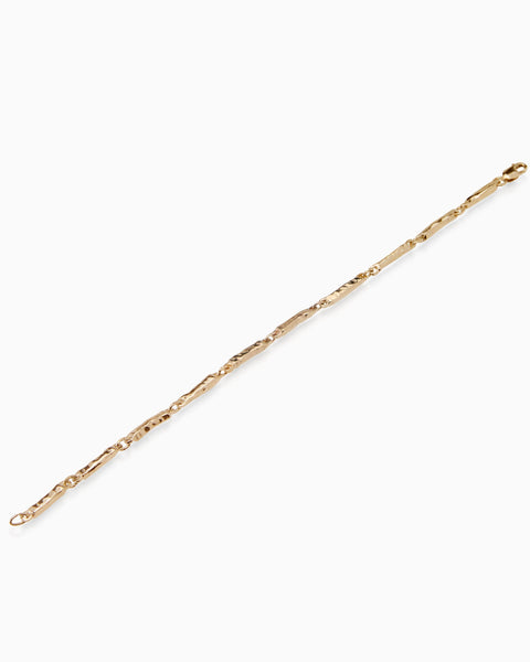 Classic Hammered Bracelet | Yellow Gold