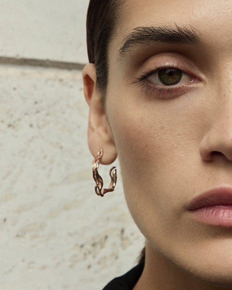 Sculpt Hoops | Rose Gold