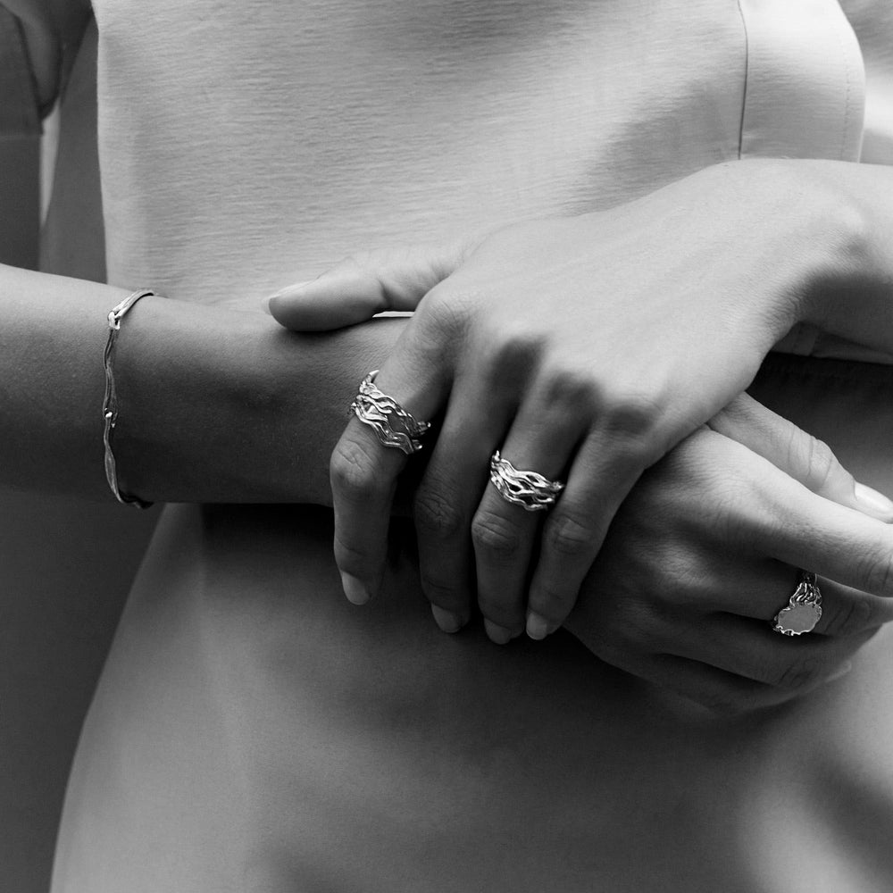 Sculpt Band Ring | Rose Gold