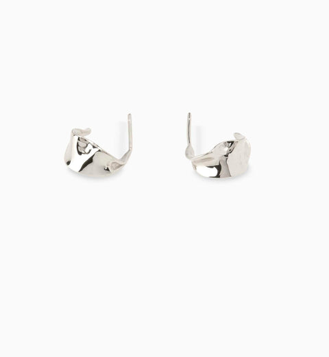 Mini Flare Hoops | Silver