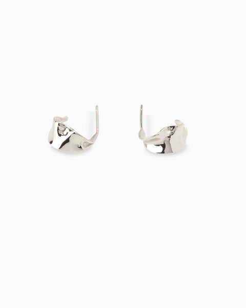Mini Flare Hoops | Silver