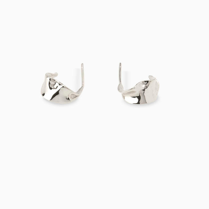 Mini Flare Hoops | Silver