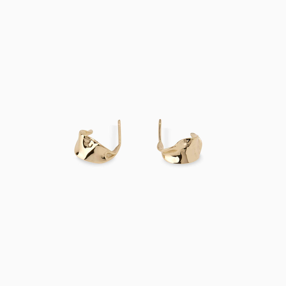 Mini Flare Hoops | Yellow Gold