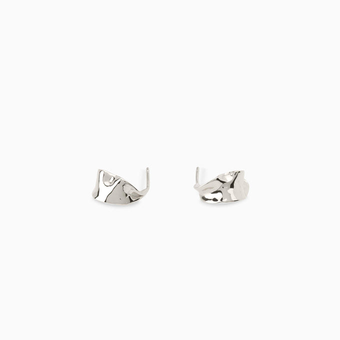 Mini Flare Hoops | Silver