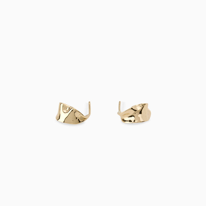 Mini Flare Hoops | Yellow Gold