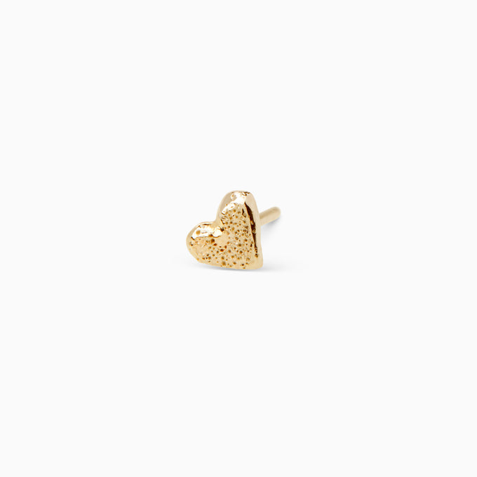 Mini Heart Stud | Yellow Gold