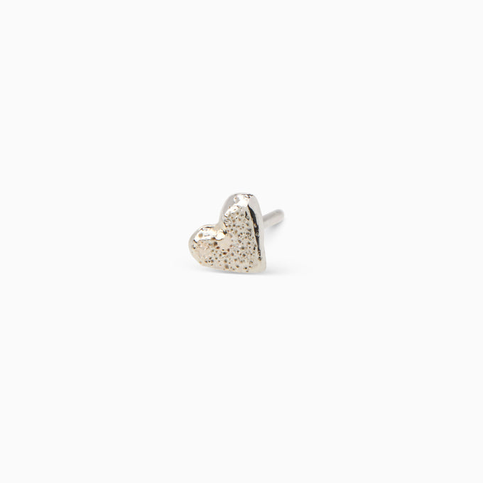 Mini Heart Stud | Silver