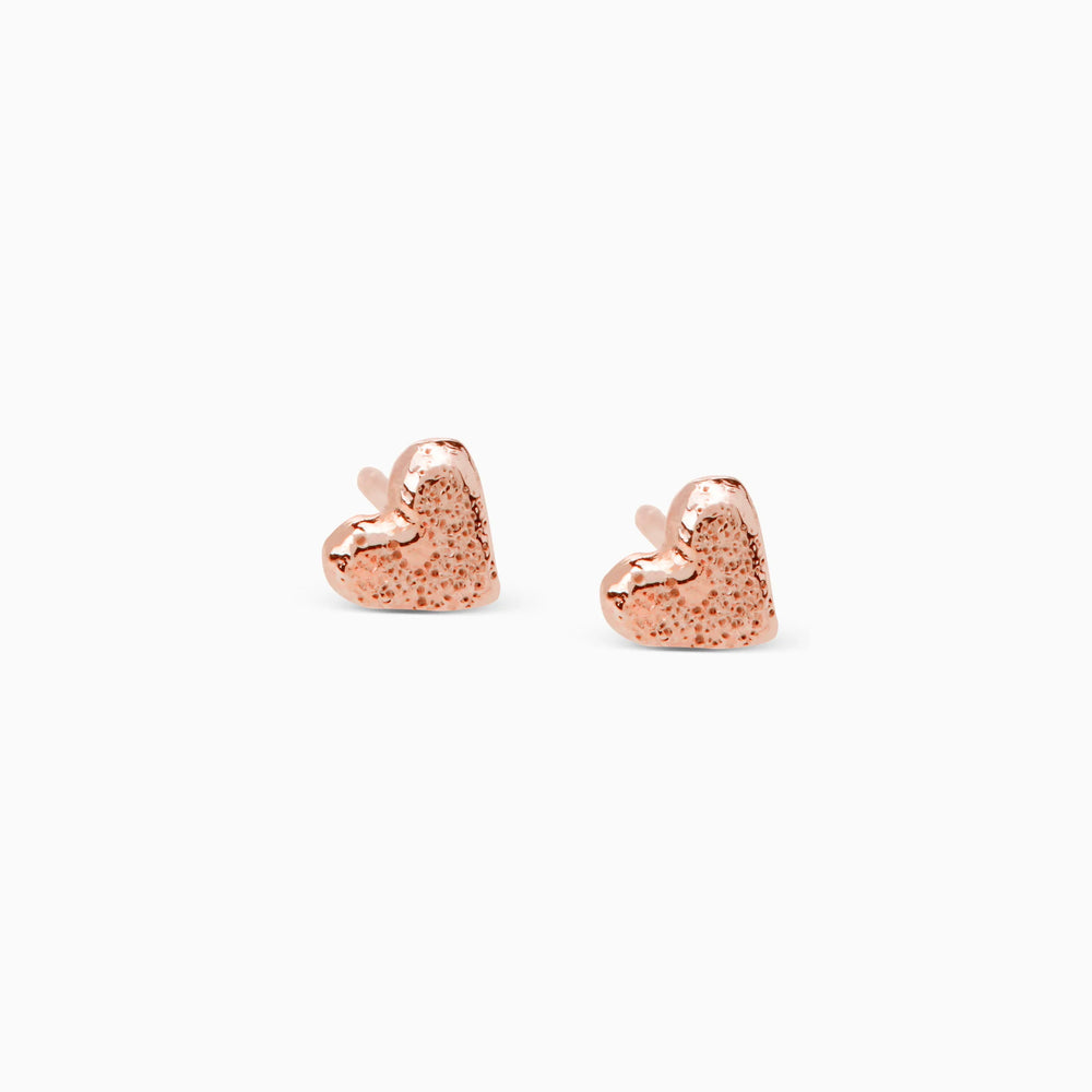 Mini Heart Stud | Rose Gold