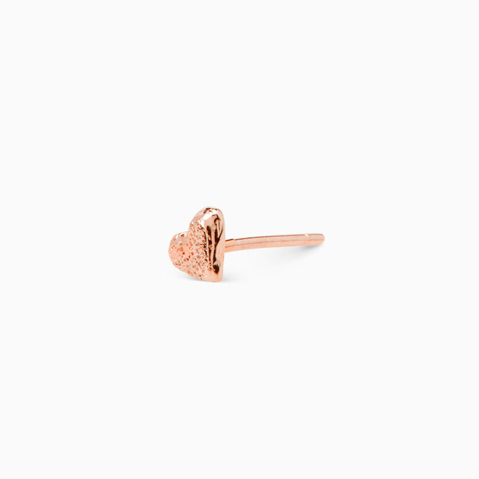 Mini Heart Stud | Rose Gold