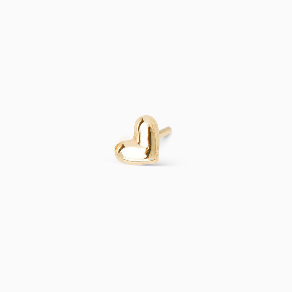 Mini Heart Stud | Yellow Gold