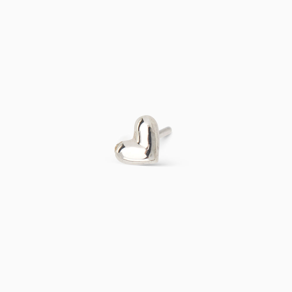 Mini Heart Stud | Silver