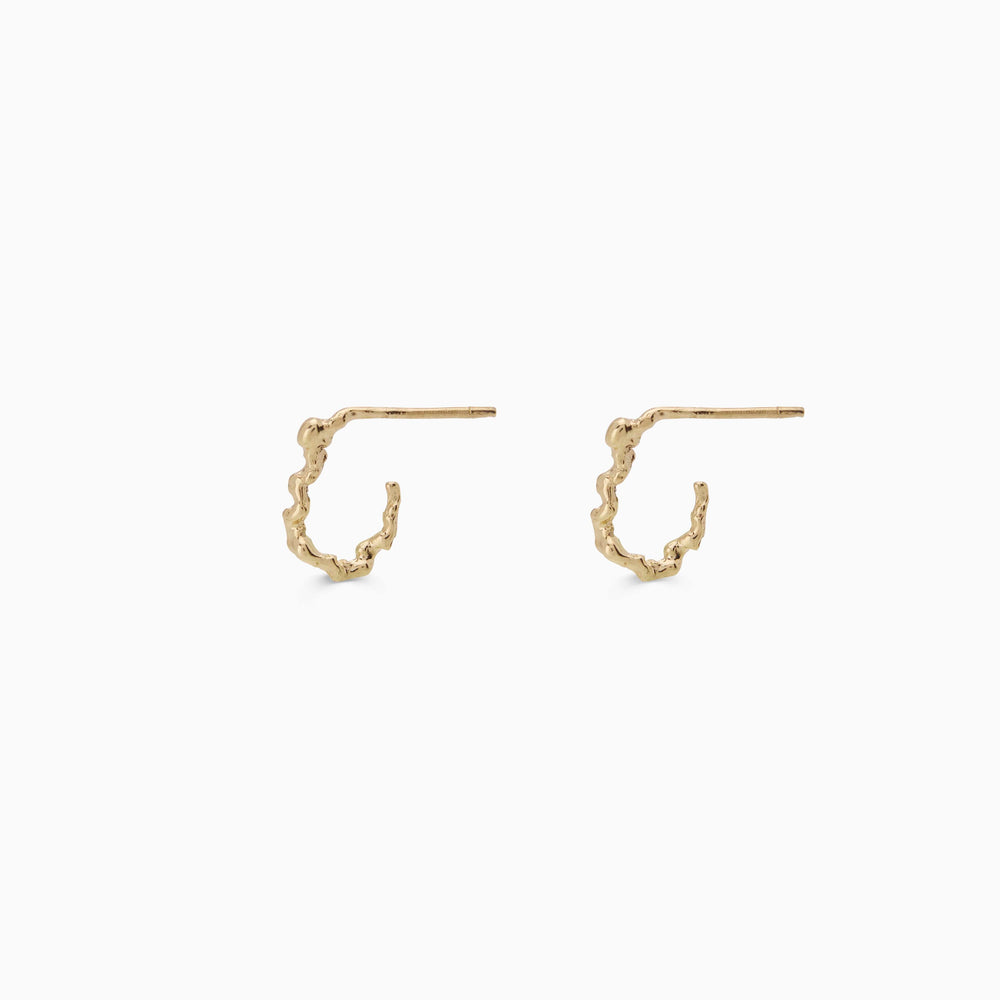 Sculpt Huggies | Yellow Gold