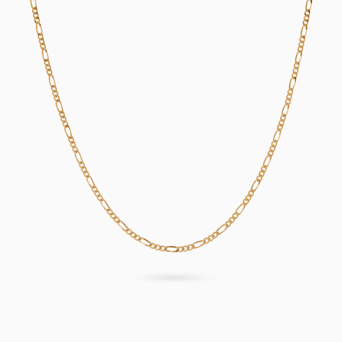 Figaro Chain Necklace | Yellow Gold