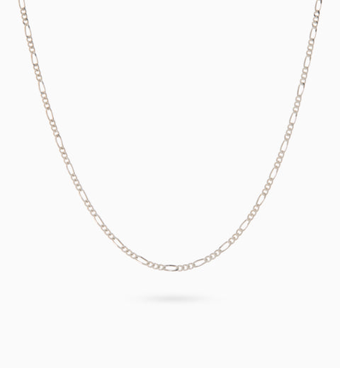 Figaro Chain Necklace | Silver