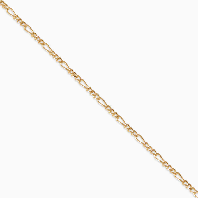 Figaro Chain Bracelet | Yellow Gold