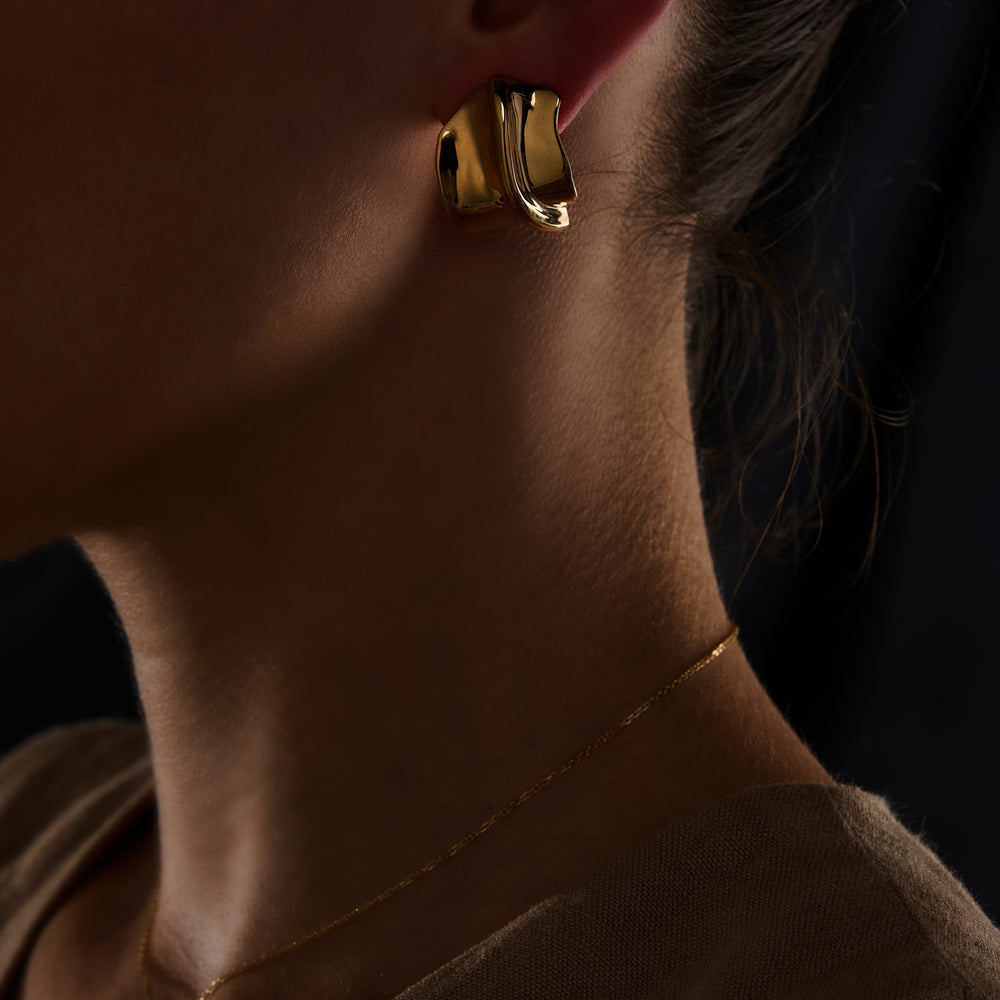 Flow Earrings | Gold