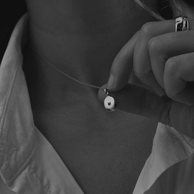 Ingot 2.0 Stone Pendant | Silver