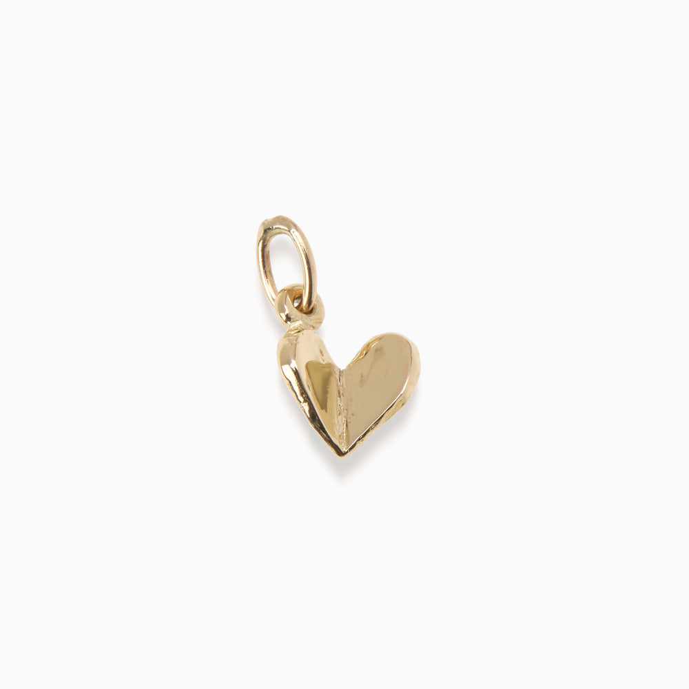 Open Heart Charm | Yellow Gold