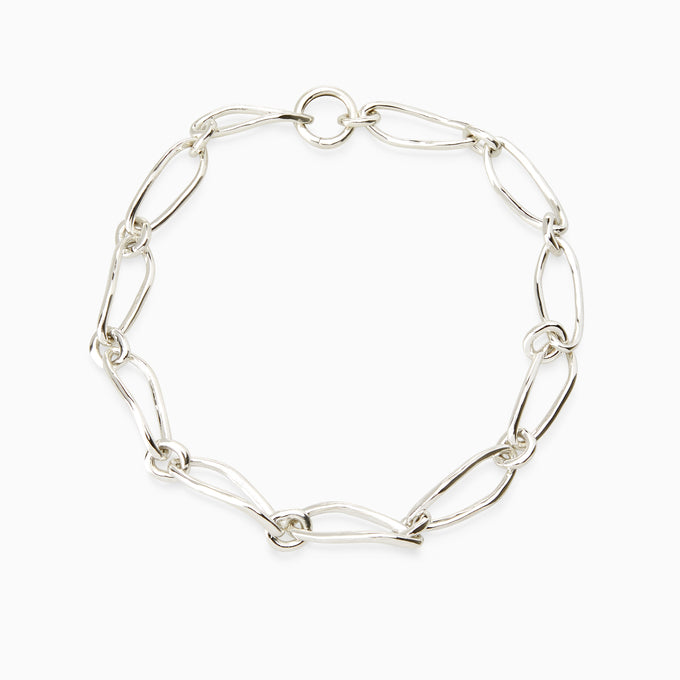 Oval Link Necklace | Silver