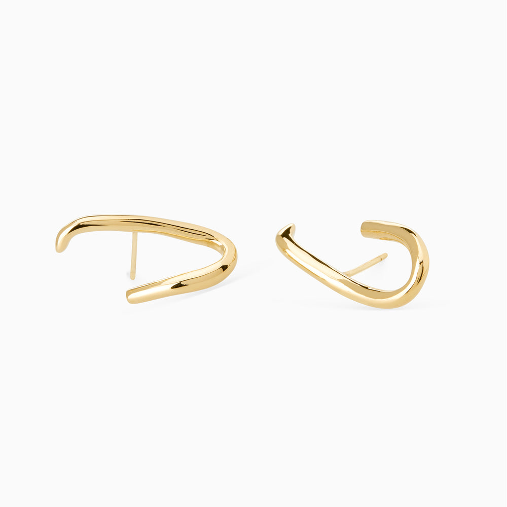 Oval Link Earrings | Gold