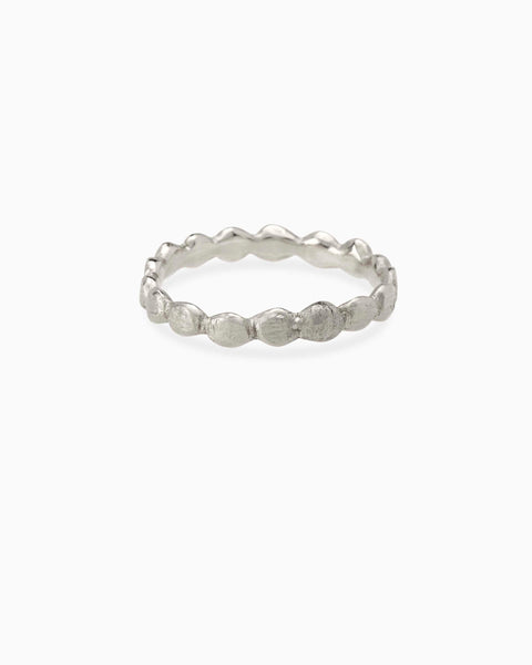 Pebble Stack Ring | Solid White Gold
