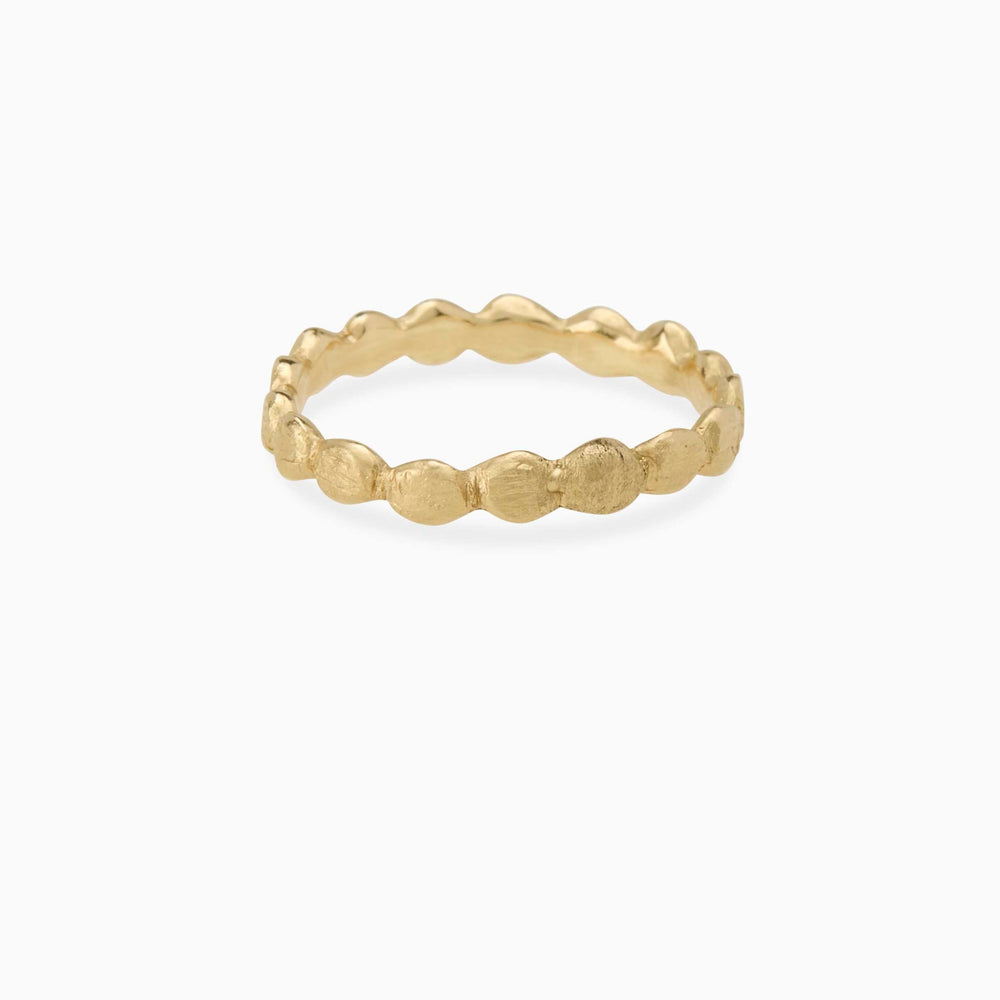 Pebble Stack Stone Ring | Solid Yellow Gold