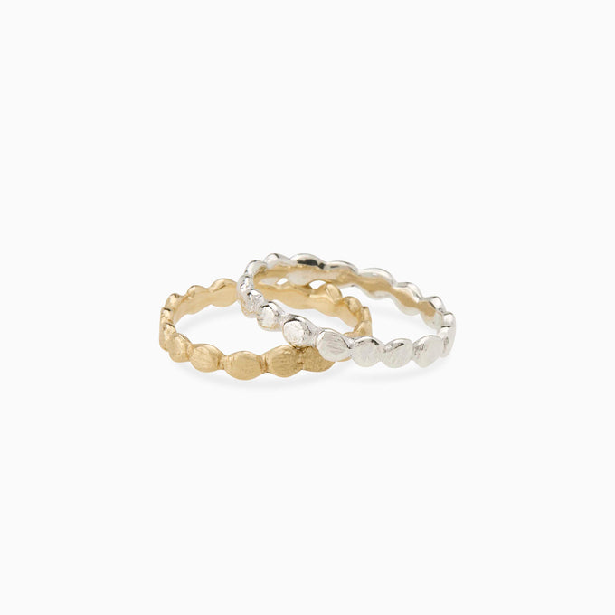 Pebble Stack Stone Ring | Silver