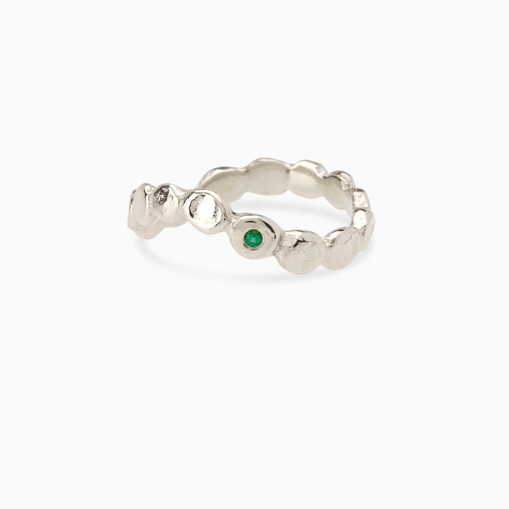 Pebble Stone Circuit Ring | Silver