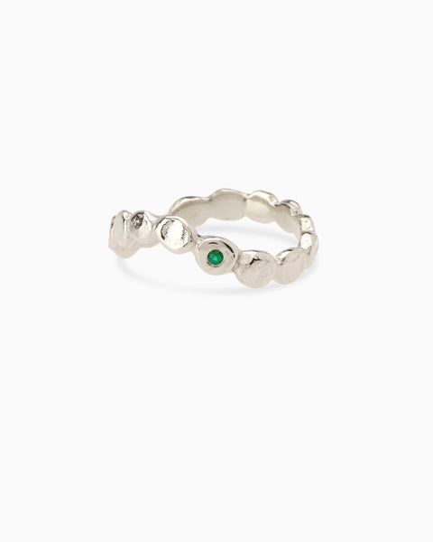 Pebble Stone Circuit Ring | Silver