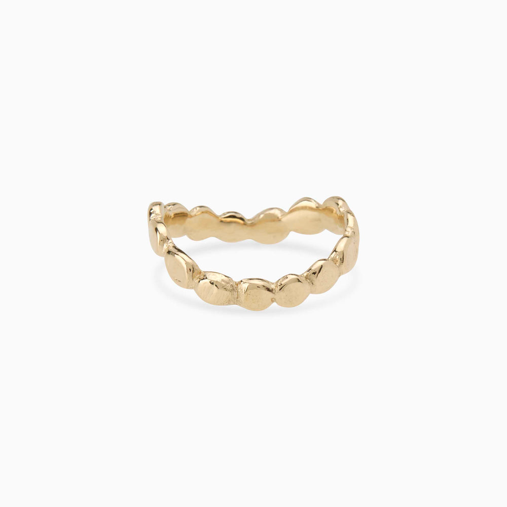 Pebble Circuit Ring | Solid Yellow Gold