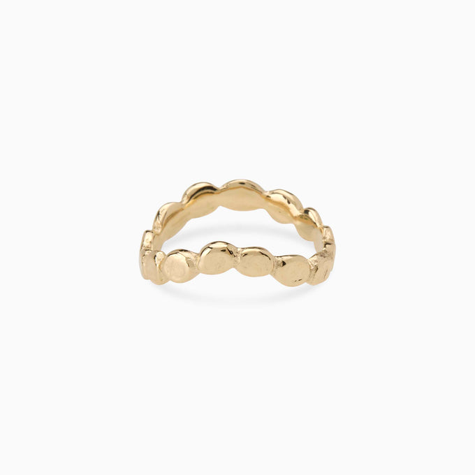 Pebble Circuit Ring | Solid Yellow Gold