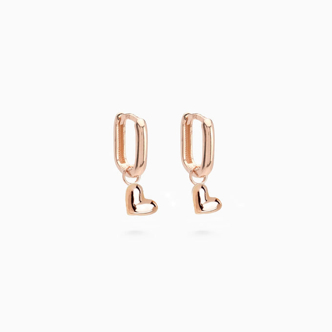 Mini Heart Earring Charm | Rose Gold