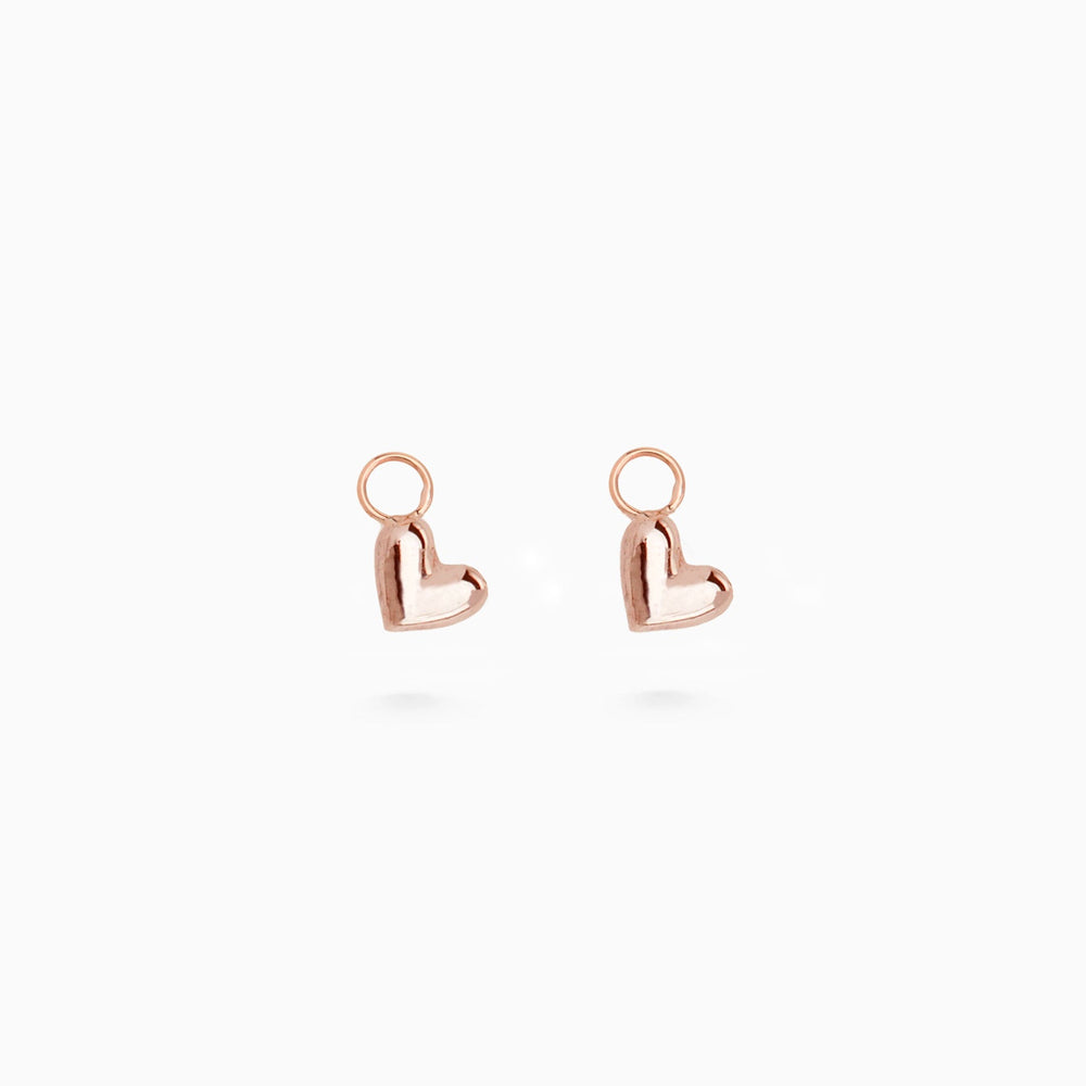 Mini Heart Earring Charm | Rose Gold
