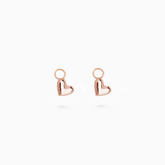 Mini Heart Earring Charm | Rose Gold