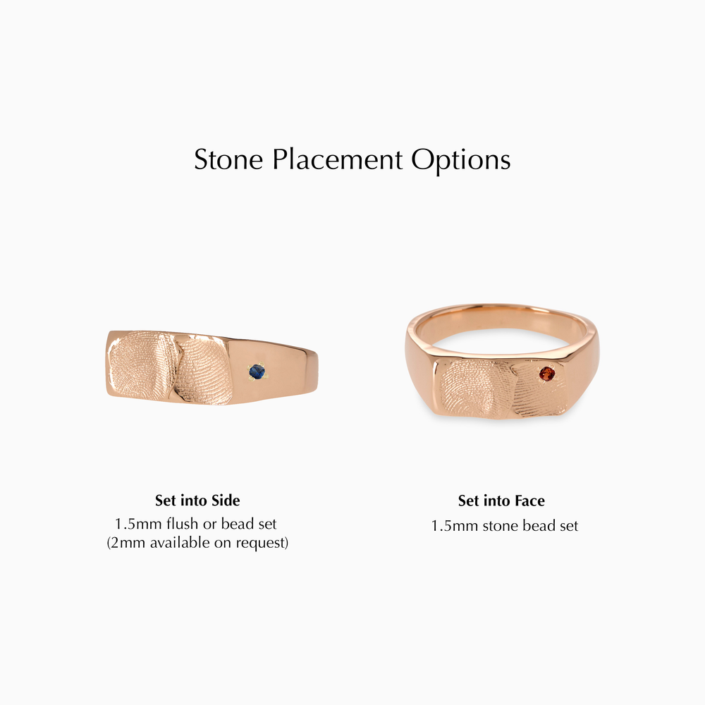Impression™ Rectangle Signet Ring | Rose Gold