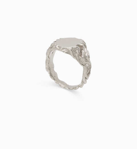 Sculpt Signet Ring | Silver