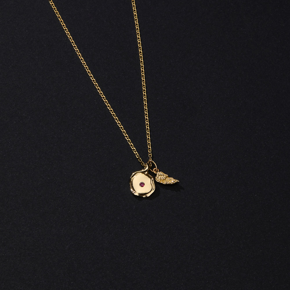 Angel Wing Charm | Yellow Gold