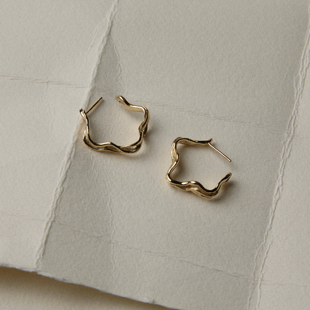 Sculpt Hoops | Yellow Gold