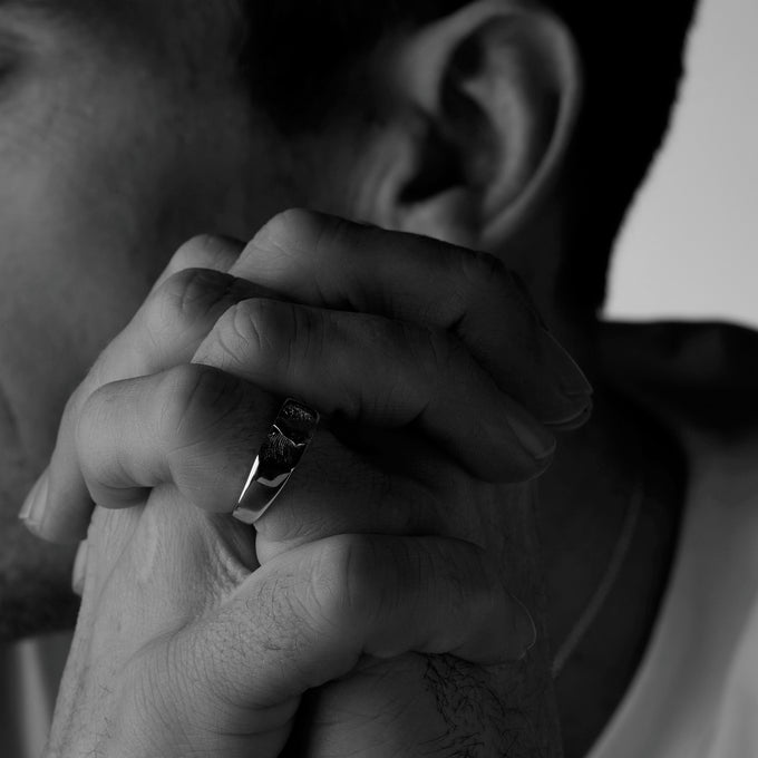 Impression™ Rectangle Signet Ring | Rose Gold